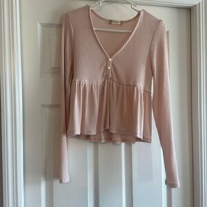 Altar’d State peplum long sleeve top